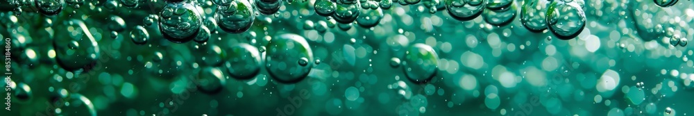 background green water with bubbles . background green water with bubbles .