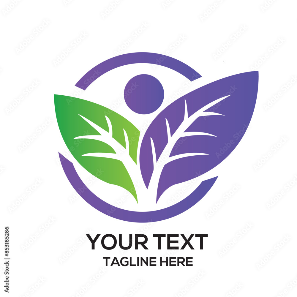 Fototapeta premium eco friendly logo design