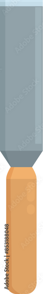 Metal wood chisel with a wooden handle, commonly used in carpentry and woodworking for carving and shaping wood Metal wood chisel with a wooden handle, commonly used in carpentry and woodworking for carving and shaping wood