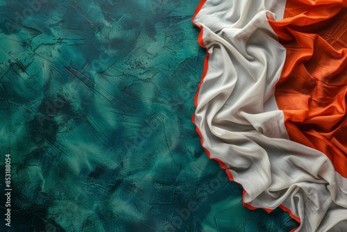 Indian Flag Depiction on Distressed Textured Surface
