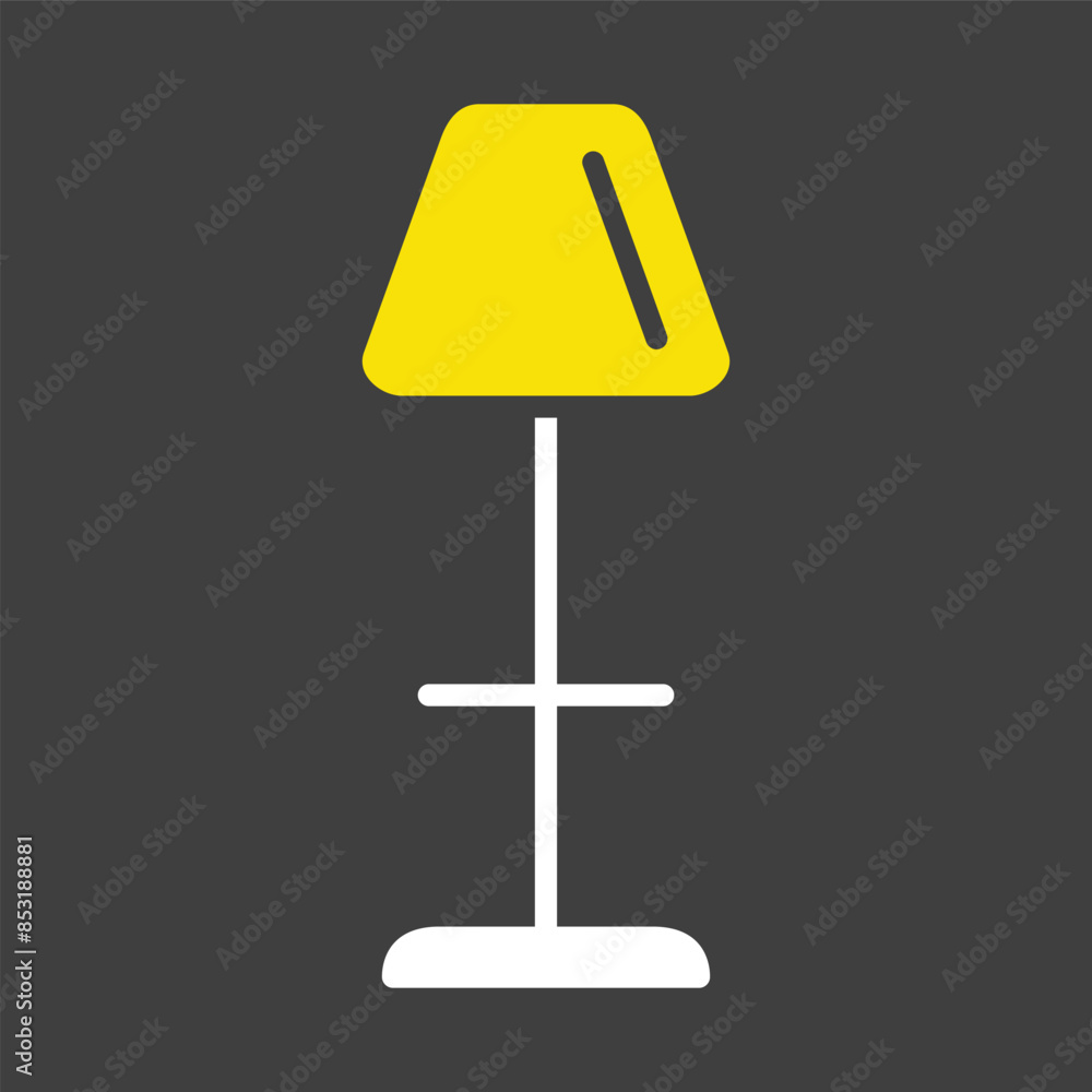 Floor lamp vector icon. Night lamp sign Floor lamp vector icon. Night lamp sign