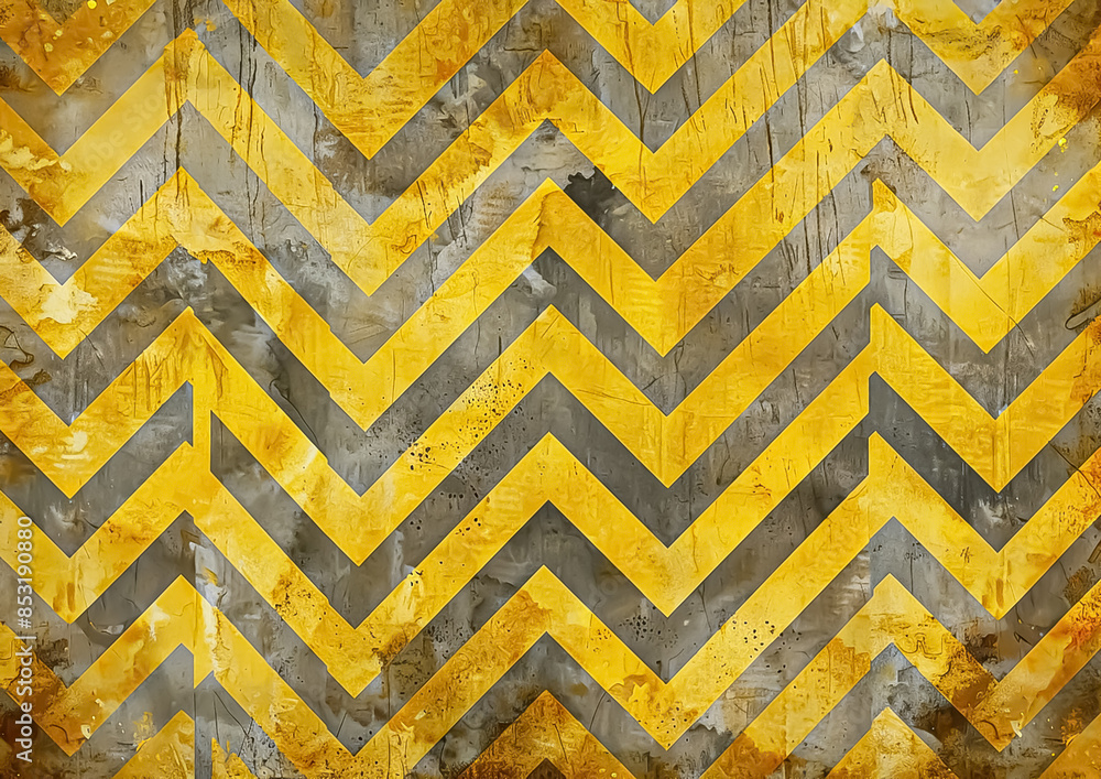 Zig Zag grunge pattern in yellow and dirty grey color Zig Zag grunge pattern in yellow and dirty grey color