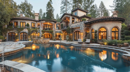 Elegant White House With Front Pool