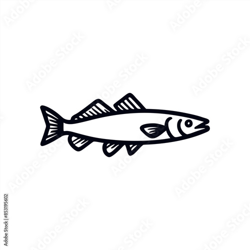 Simple fish Vector with Minimalist and modern design