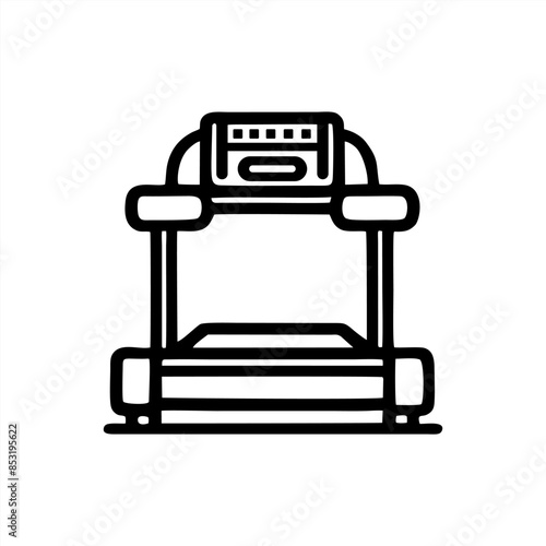 Simple treadmill Vector with Minimalist and modern design