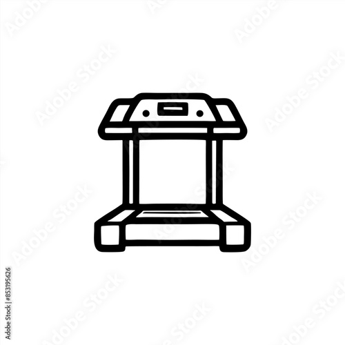 Simple treadmill Vector with Minimalist and modern design