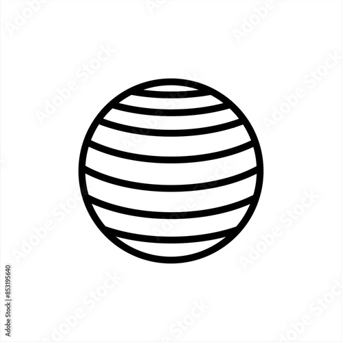 Simple yoga ball Vector with Minimalist and modern design