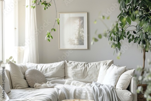 Free Photo beautiful interior design inspiration of mediterranean coastal style sofa  loveliness dinning room photo
