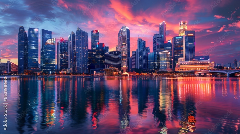 country skyline at night