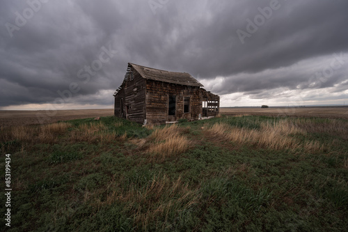 Old abandoned post office near mossleigh, Alberta.