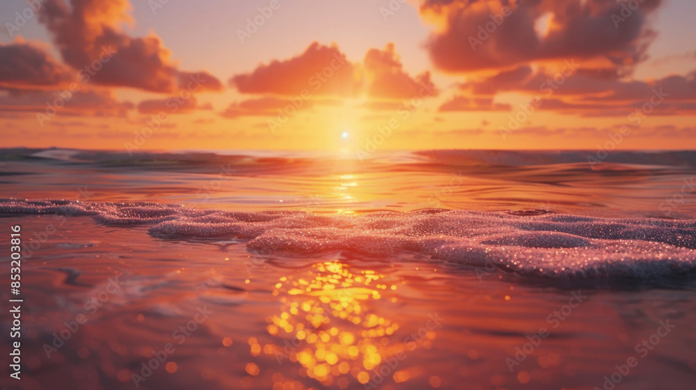 Sunrise at the sea, summer seasonal romantic vacation background Sunrise at the sea, summer seasonal romantic vacation background