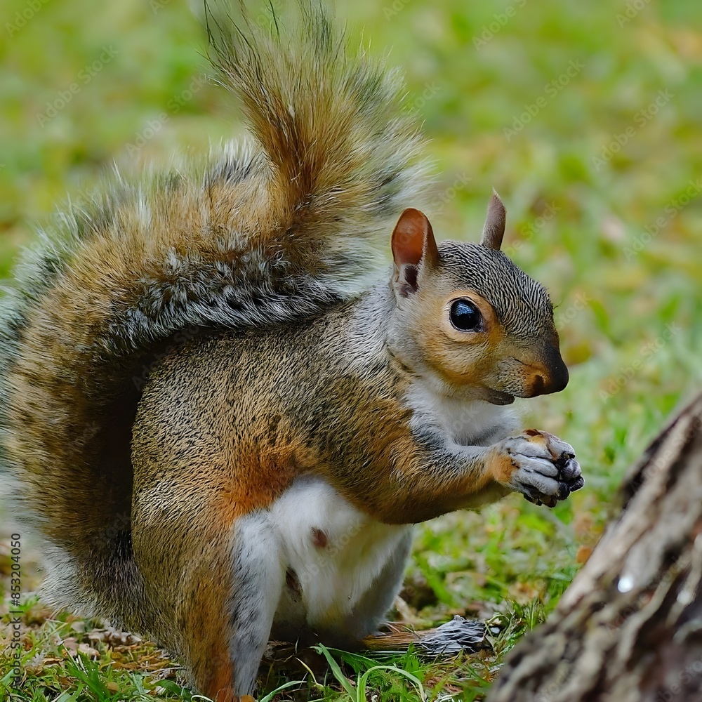 Fototapeta premium squirrel eating nut