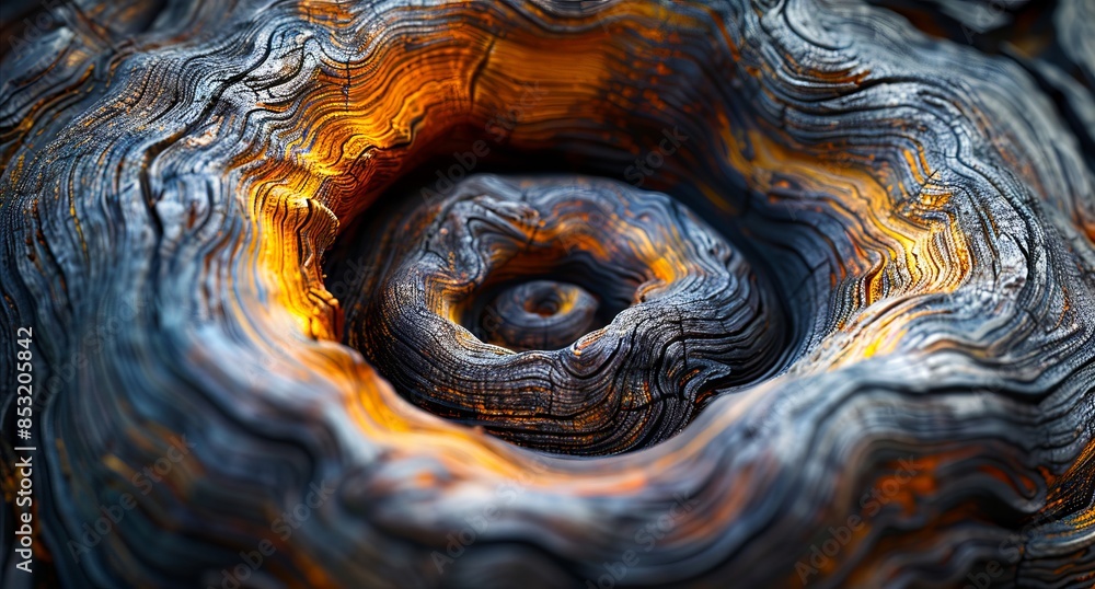 A close up of a tree with a hole in it. A close up of a tree with a hole in it.