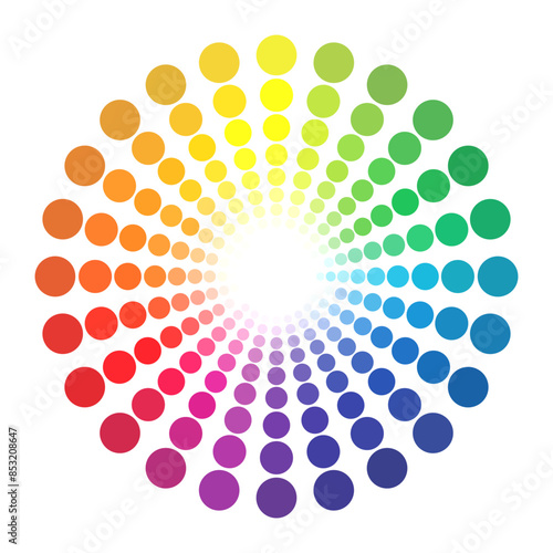 Color wheel or color circle, vector rgb palette for designers