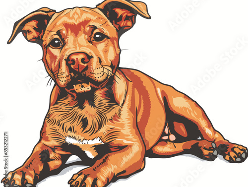 Labrador Retriever puppy. Vector illustration ready for vinyl cutting.