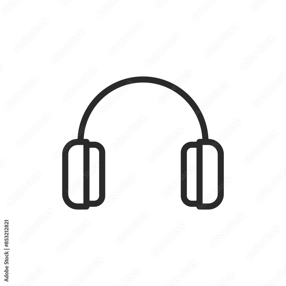 Headphones, linear style icon. Ear protection. Editable stroke width Headphones, linear style icon. Ear protection. Editable stroke width