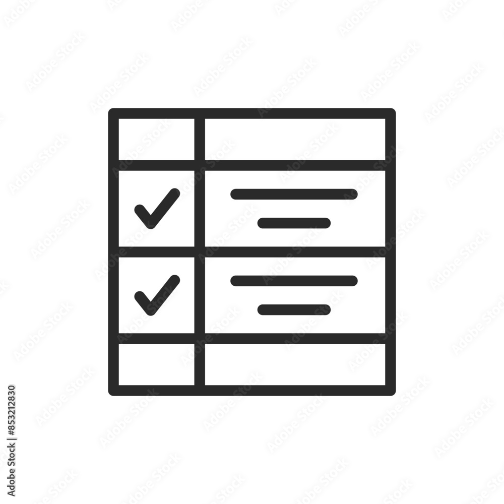 Schedule, linear style icon. Planning and task execution. Editable stroke width Schedule, linear style icon. Planning and task execution. Editable stroke width