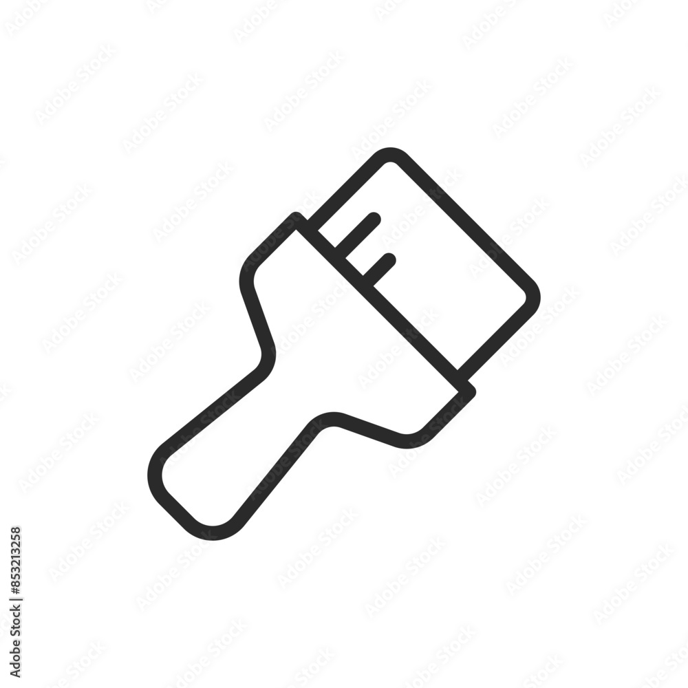 Paintbrush, linear style icon. Wall painting tool. Editable stroke width. Paintbrush, linear style icon. Wall painting tool. Editable stroke width.