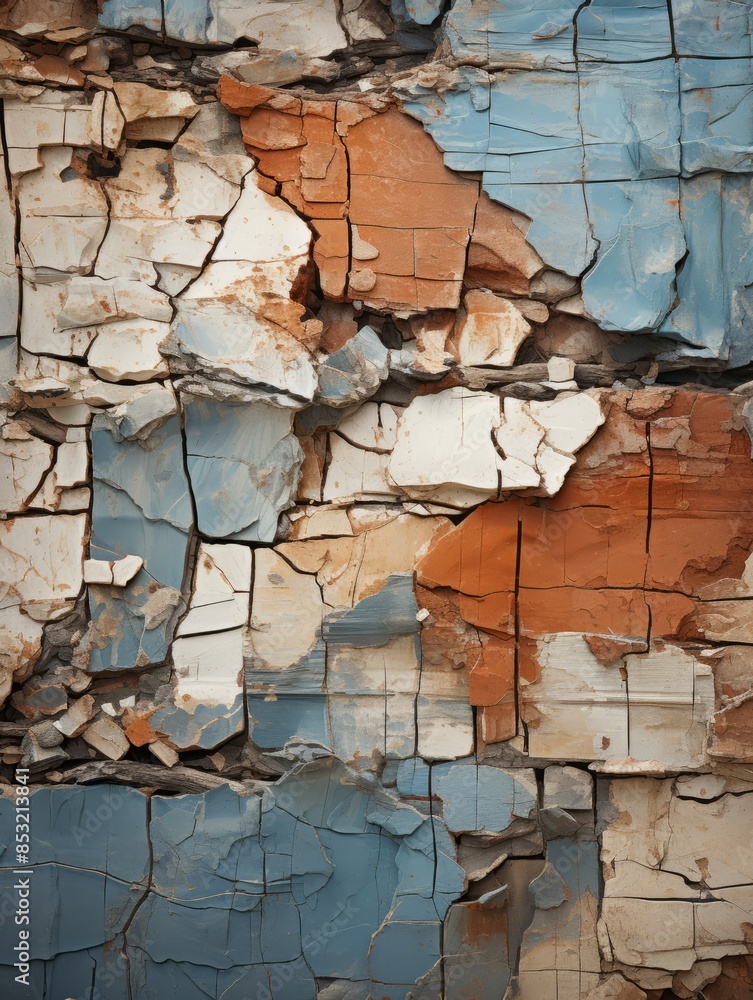 Fototapeta premium old paint peeling off the wall of an old building