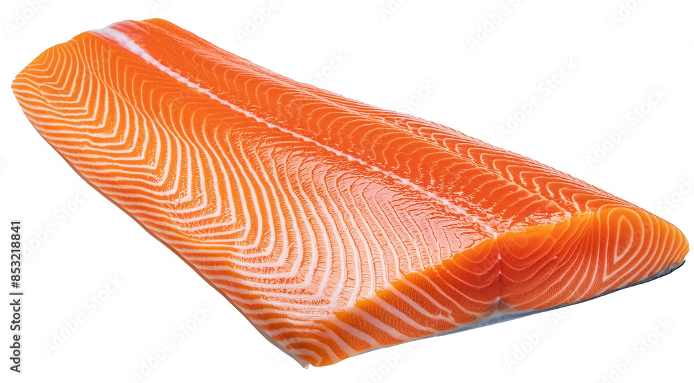 Versatile use, raw salmon fillet with high quality image, isolated on transparent background Versatile use, raw salmon fillet with high quality image, isolated on transparent background