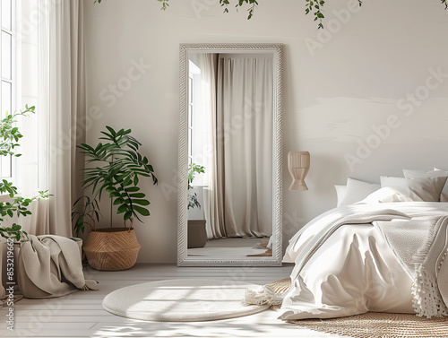 A minimalistic bedroom interior design