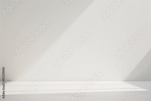 Wallpaper Mural Minimalistic image of an empty white shelf on a plain wall with soft shadows and a clean background Torontodigital.ca