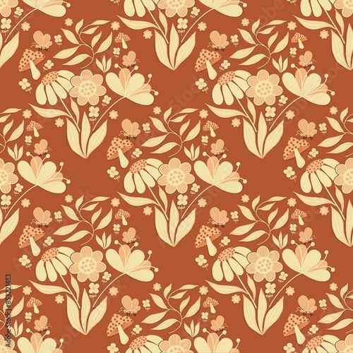 Floral blooming in summer