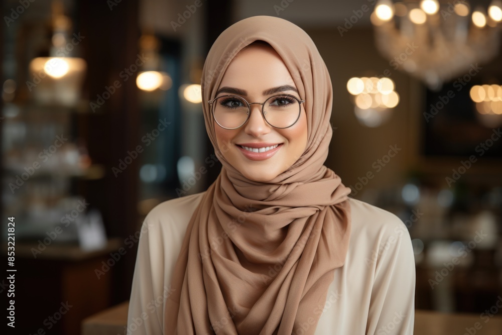 Graceful and intellectual charm presented through fashion and a genial smile. Graceful and intellectual charm presented through fashion and a genial smile.