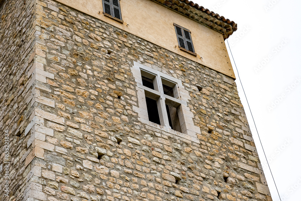 Renaissance window on old castle in Southern French Alps Renaissance window on old castle in Southern French Alps