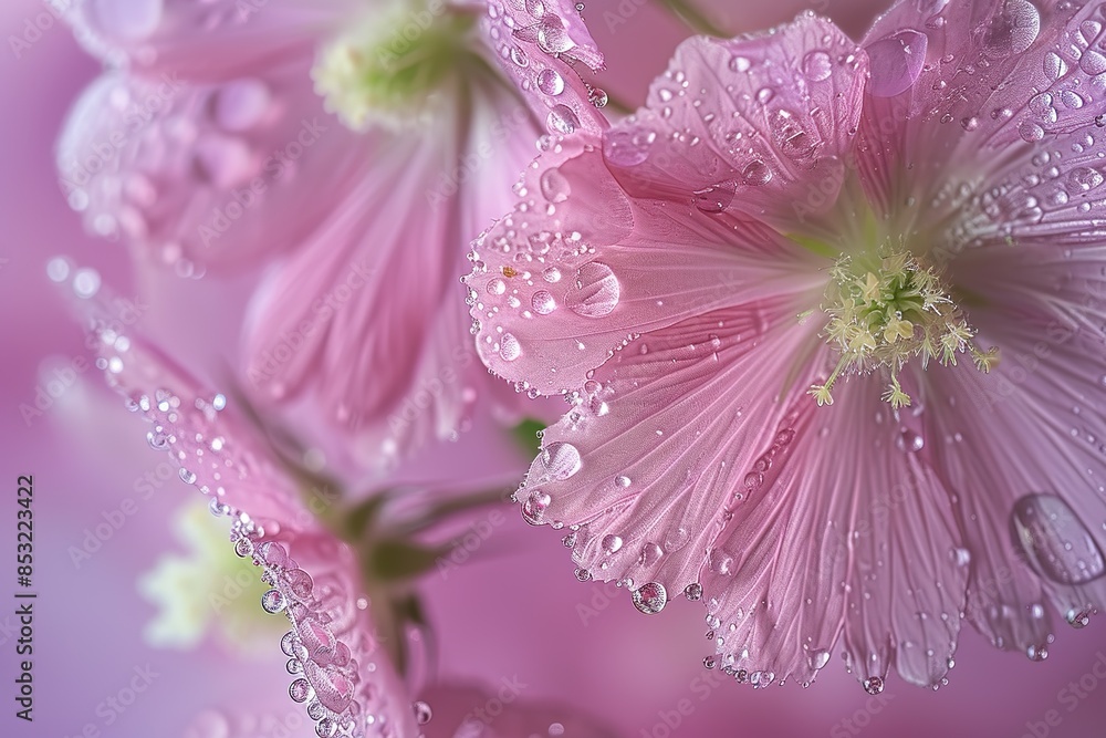 pink flower with water drops pink flower with water drops