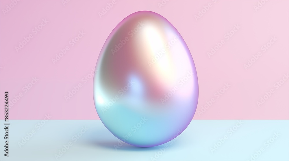 Pastel Iridescent Egg with Gradient Reflection Pastel Iridescent Egg with Gradient Reflection