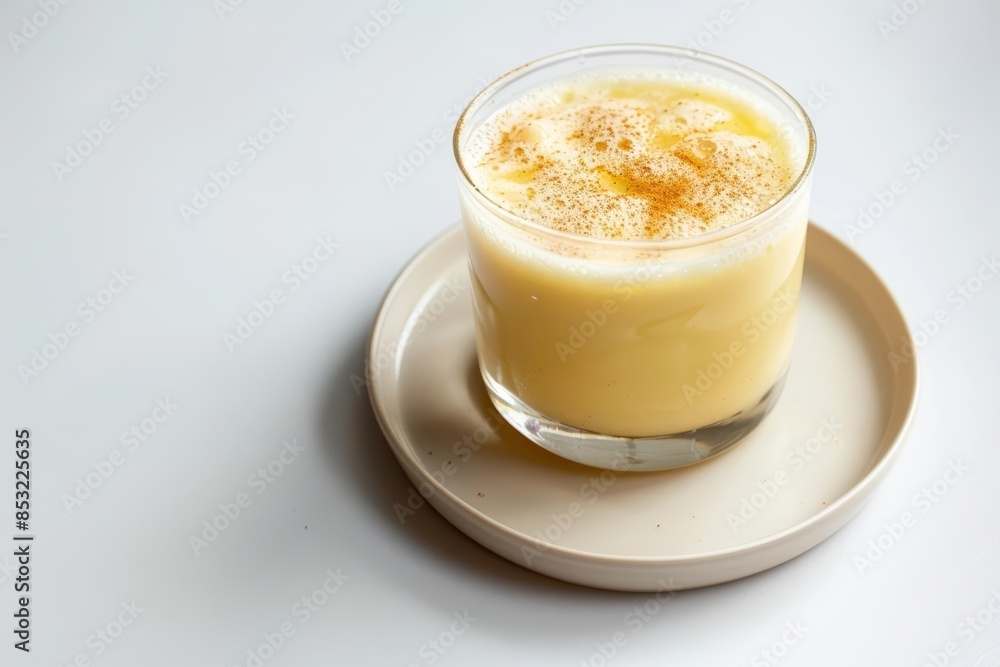 Elegant Capital Eggnog with Subtle Kick from Optional Bourbon Elegant Capital Eggnog with Subtle Kick from Optional Bourbon