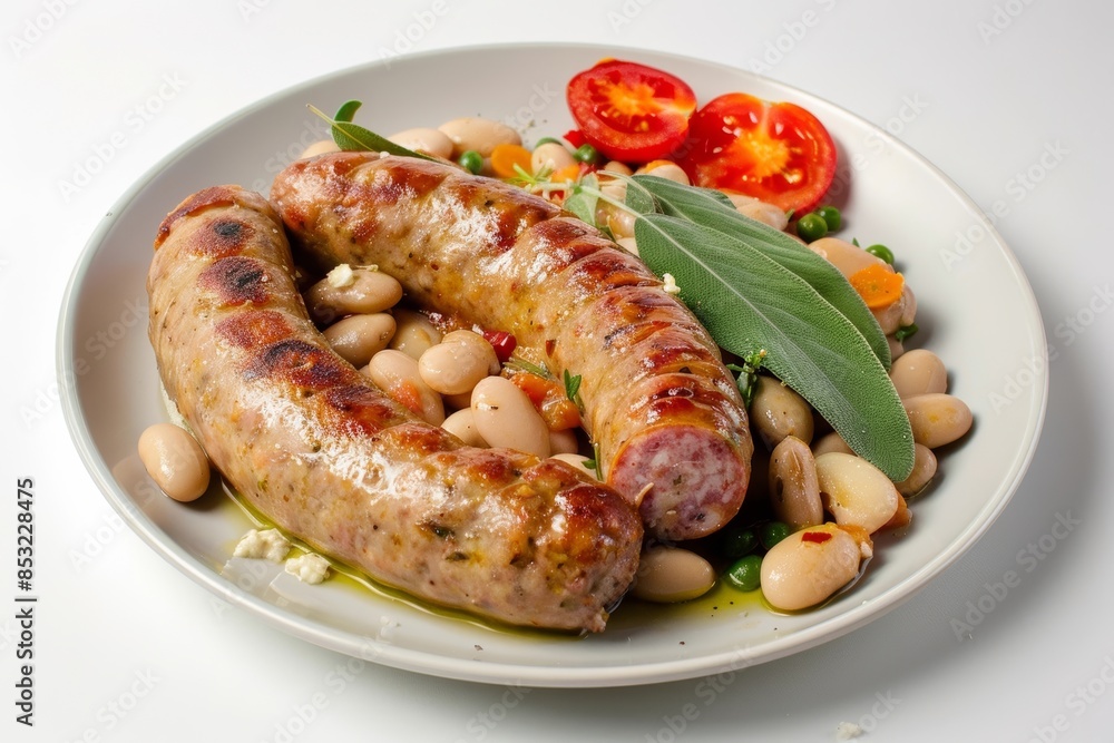 Mouthwatering Italian Sausage and Creamy Cannellini Beans in Tomato Mouthwatering Italian Sausage and Creamy Cannellini Beans in Tomato