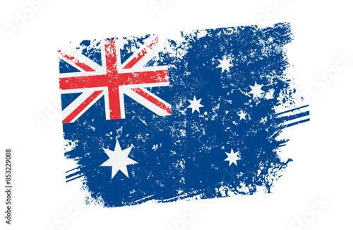 australia,  flag with grunge effect - vector illustration	