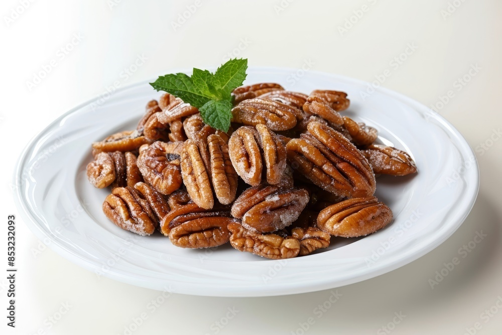 Scrumptious Candied Pecans in a White Bowl Scrumptious Candied Pecans in a White Bowl