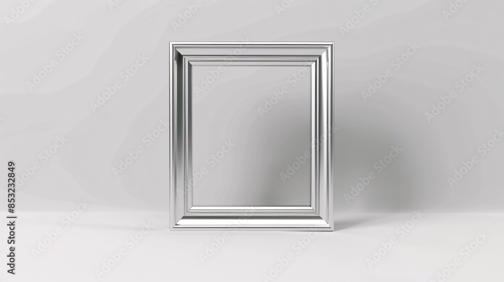 3d rendering of a metal frame isolated on a white background. 3d rendering of a metal frame isolated on a white background.