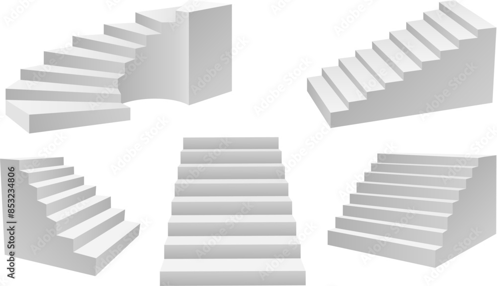 Interior white stairs Interior white stairs