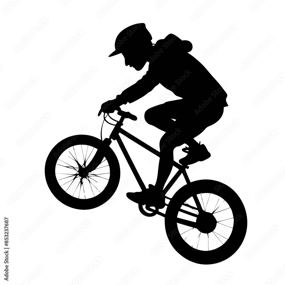 Obraz premium bmx silhouette