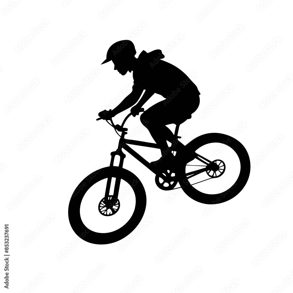 Naklejka premium bmx silhouette