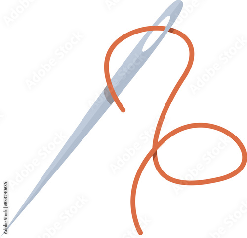 Needle pulling thread, sewing equipment for dressmaking and tailoring