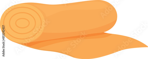 Rolled yoga mat for fitness training and relaxation