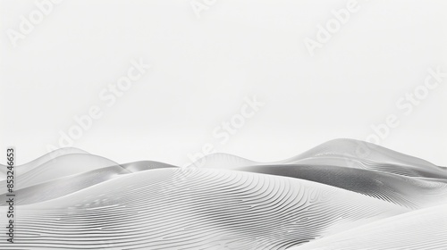 Black and white image of rolling sand dunes. AIG51A. photo