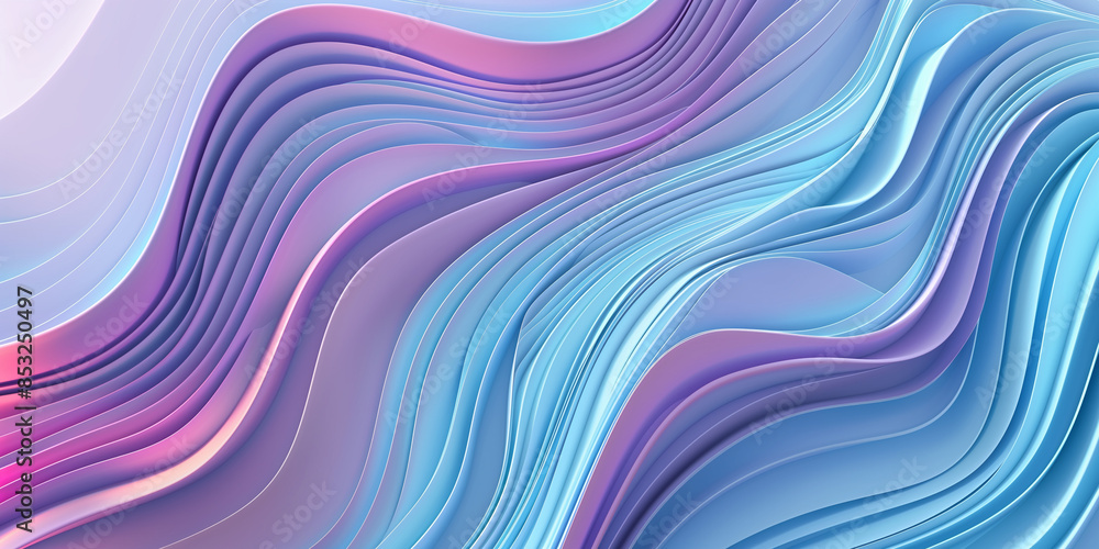Obraz premium Abstract background with light blue stripes and gradient lines. Futuristic style. Aspect ratio 2:1