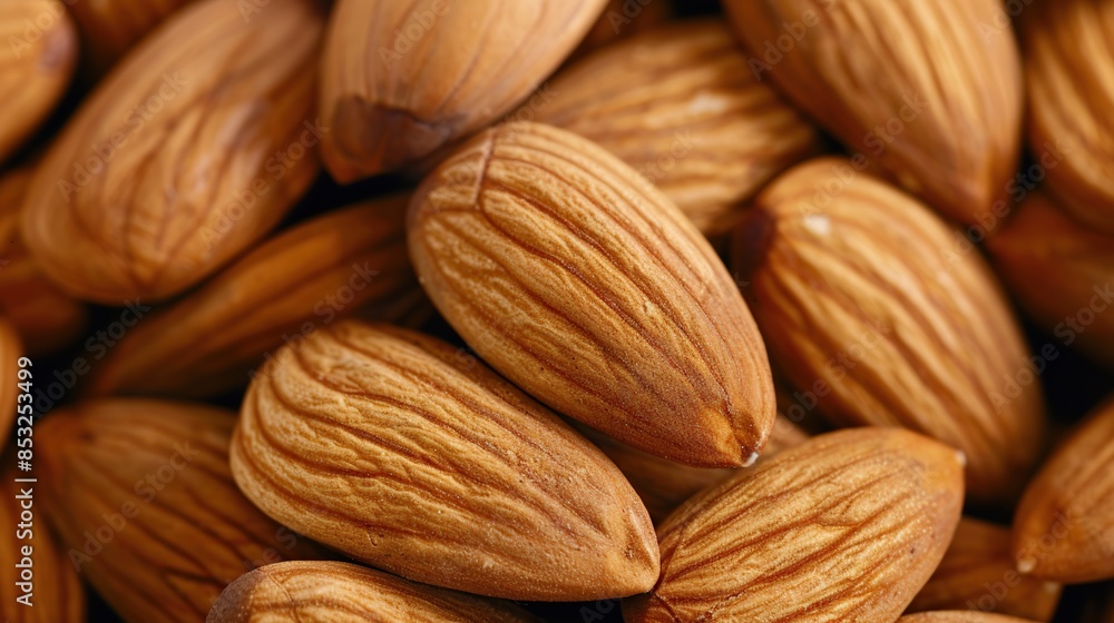 Close-Up of Almonds: A Nutty Texture Close-Up of Almonds: A Nutty Texture