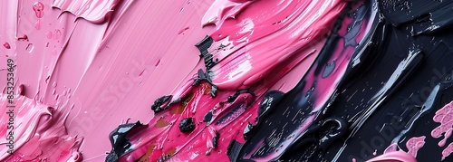Mixed pink and black paint background © VectorCookies