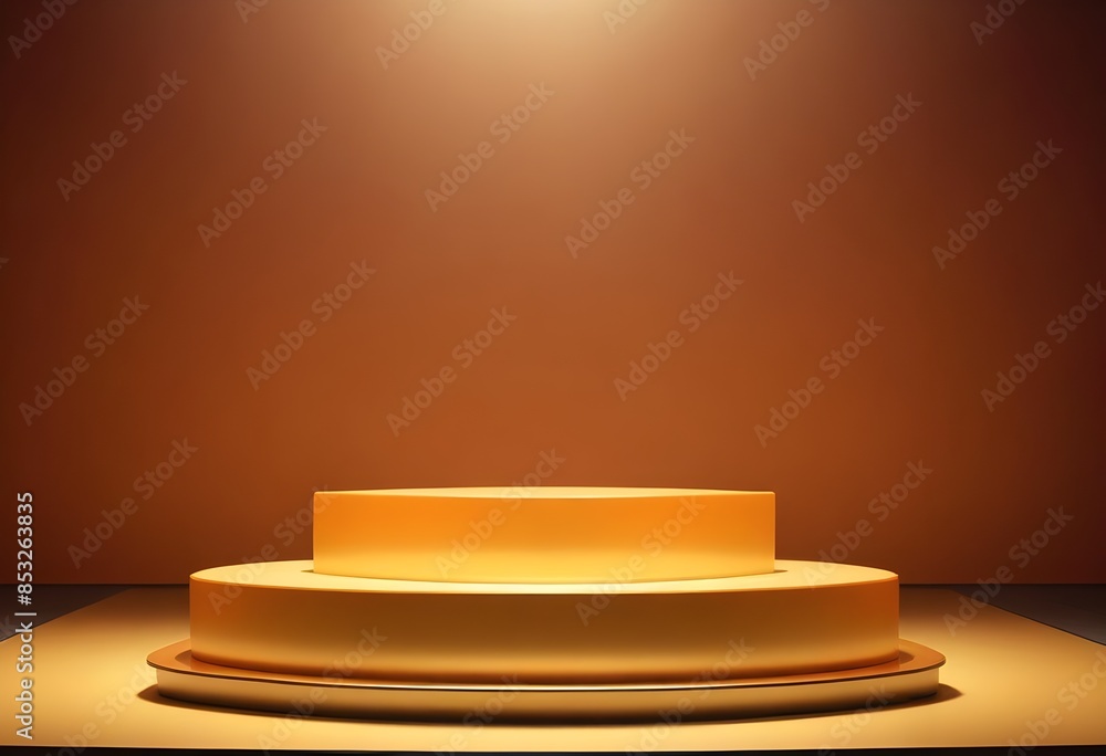 Obraz premium Golden Display Podium create with ai