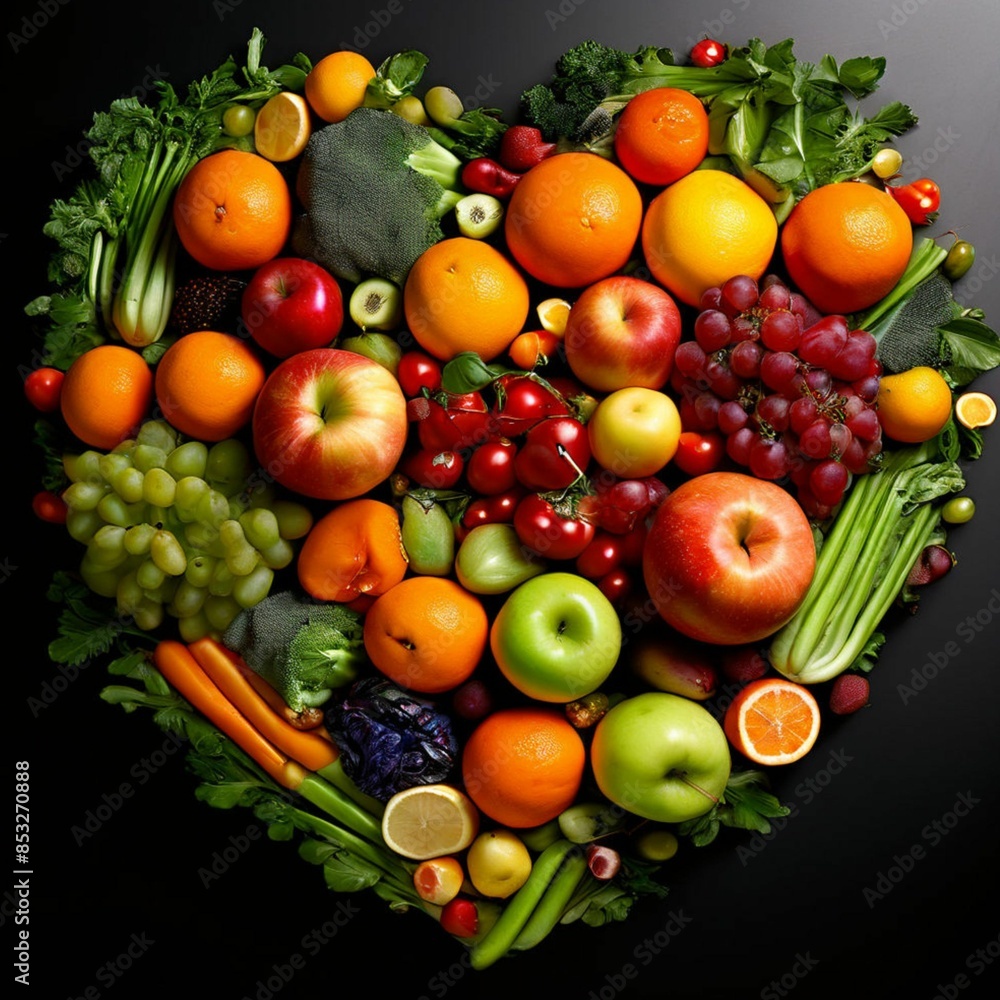 heart shaped fruits and vegetables together heart shaped fruits and vegetables together