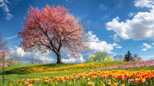 Lovely flowering tree during the spring season