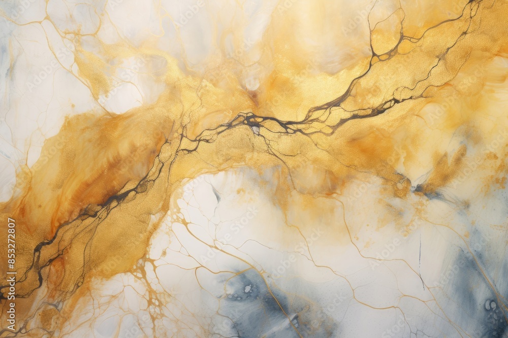 Light grey abstract marble with gold veins natural background. Closeup of granite stone. Texture for design ceramic tile, card, banner, poster Light grey abstract marble with gold veins natural background. Closeup of granite stone. Texture for design ceramic tile, card, banner, poster