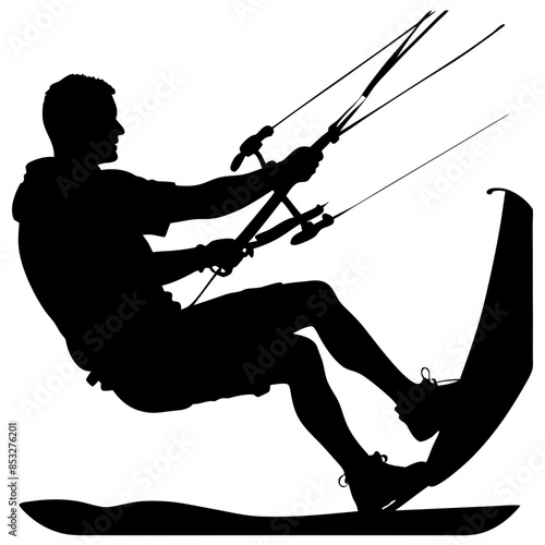 kite surfer silhouette